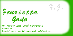 henrietta godo business card